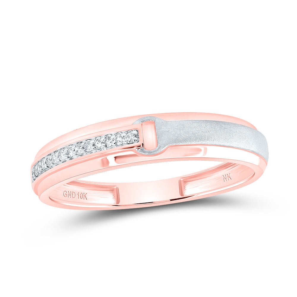 10K Rose Gold Diamond Heart Trio Ring Set 1/4 Cttw - Splendid Jewellery