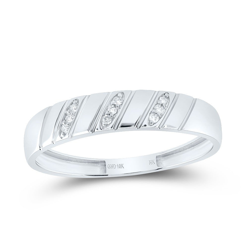 10K White Gold Diamond Pear Trio Ring Set 1/5 Cttw - Splendid Jewellery
