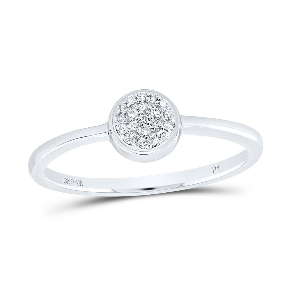 10K White Gold Diamond Ring 1/20 Cttw - Splendid Jewellery
