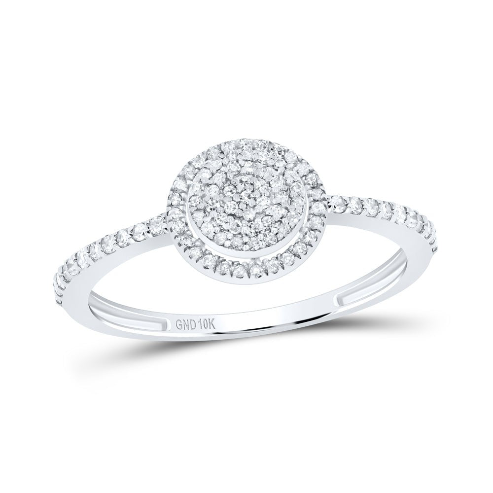 10K White Gold Diamond Ring 1/3 Cttw - Splendid Jewellery