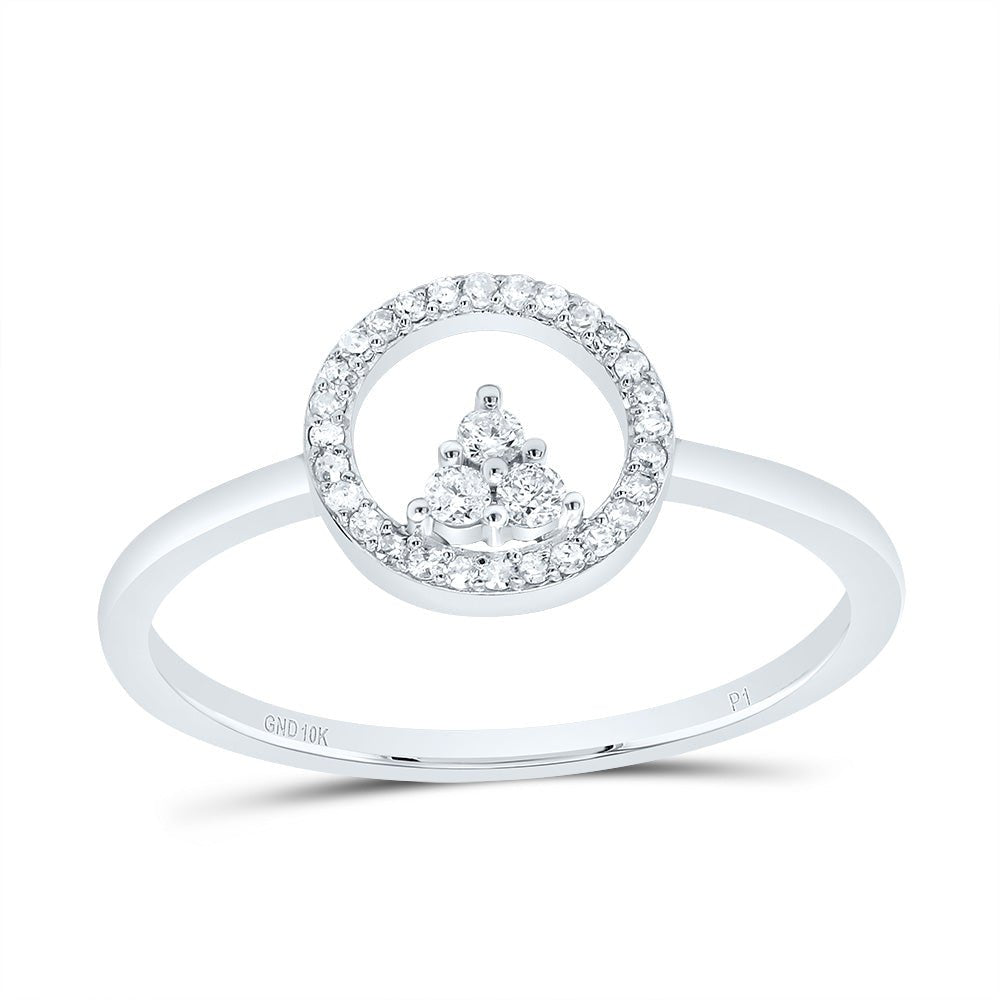 10K White Gold Diamond Ring 1/8 Cttw - Splendid Jewellery