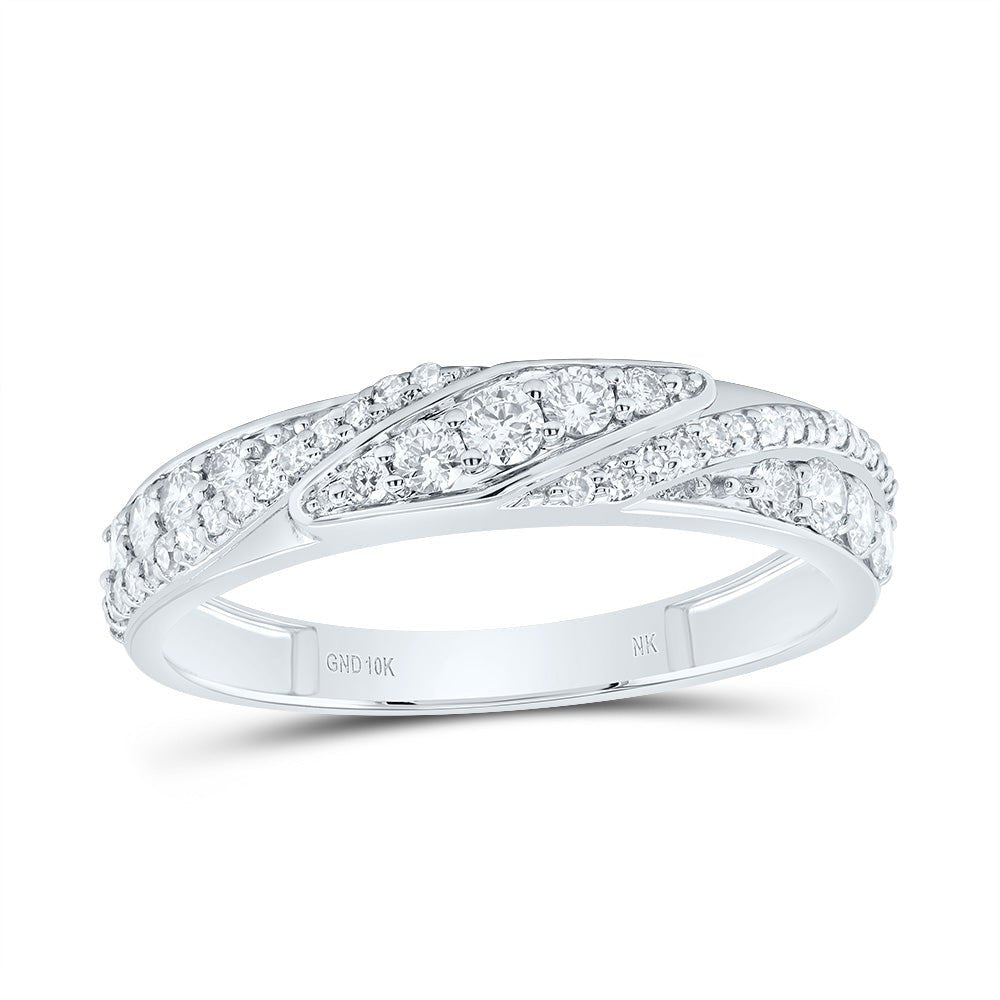 10K White Gold Diamond Trio Ring Set 1 3/4 Cttw - Splendid Jewellery