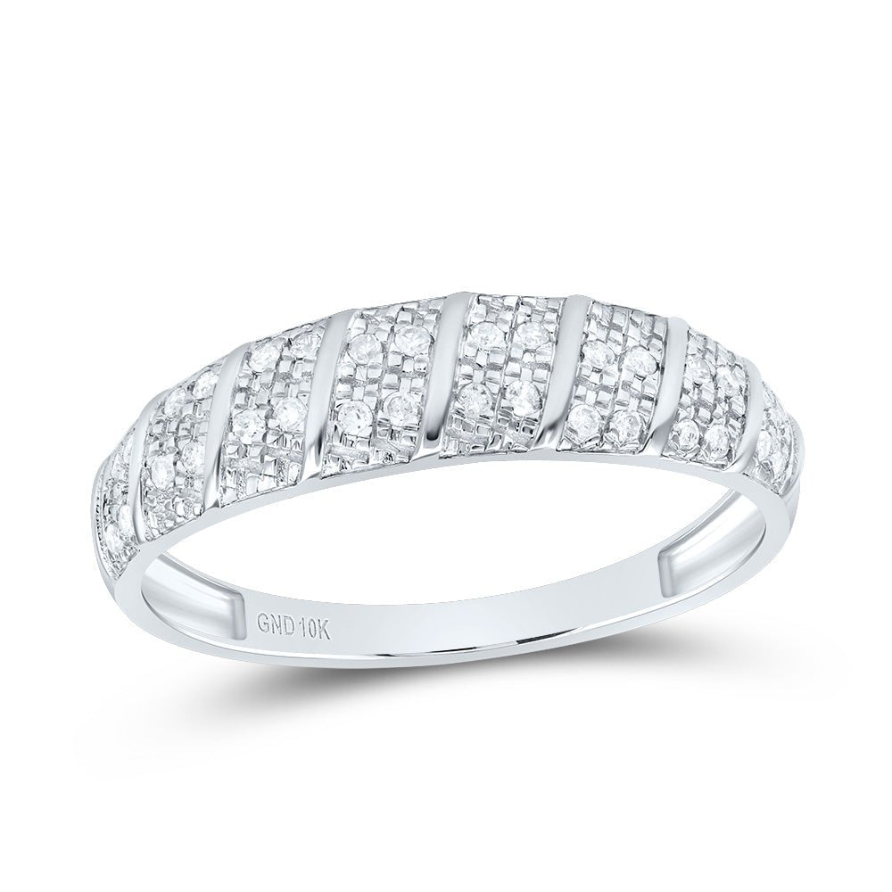 10K White Gold Diamond Trio Ring Set 1/2 Cttw - Splendid Jewellery