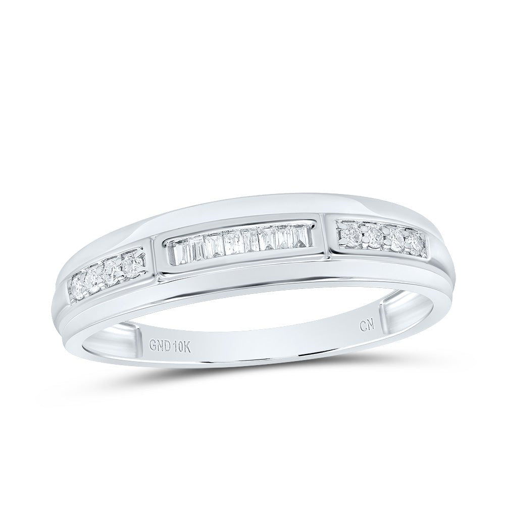 10K White Gold Diamond Trio Ring Set 1/2 Cttw - Splendid Jewellery