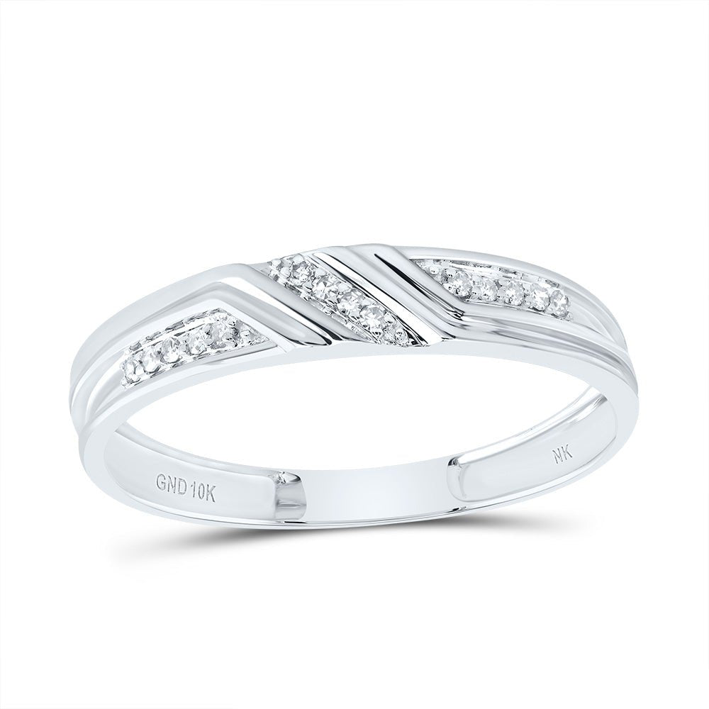 10K White Gold Diamond Trio Ring Set 3/8 Cttw - Splendid Jewellery
