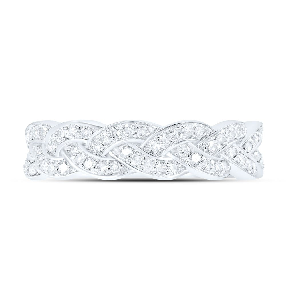 10K White Gold Round Diamond Ring 1/3 Cttw - Splendid Jewellery