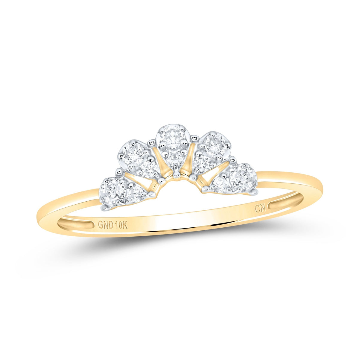 10K Yellow Gold Diamond Enhancer Ring 1/6 Cttw - Splendid Jewellery