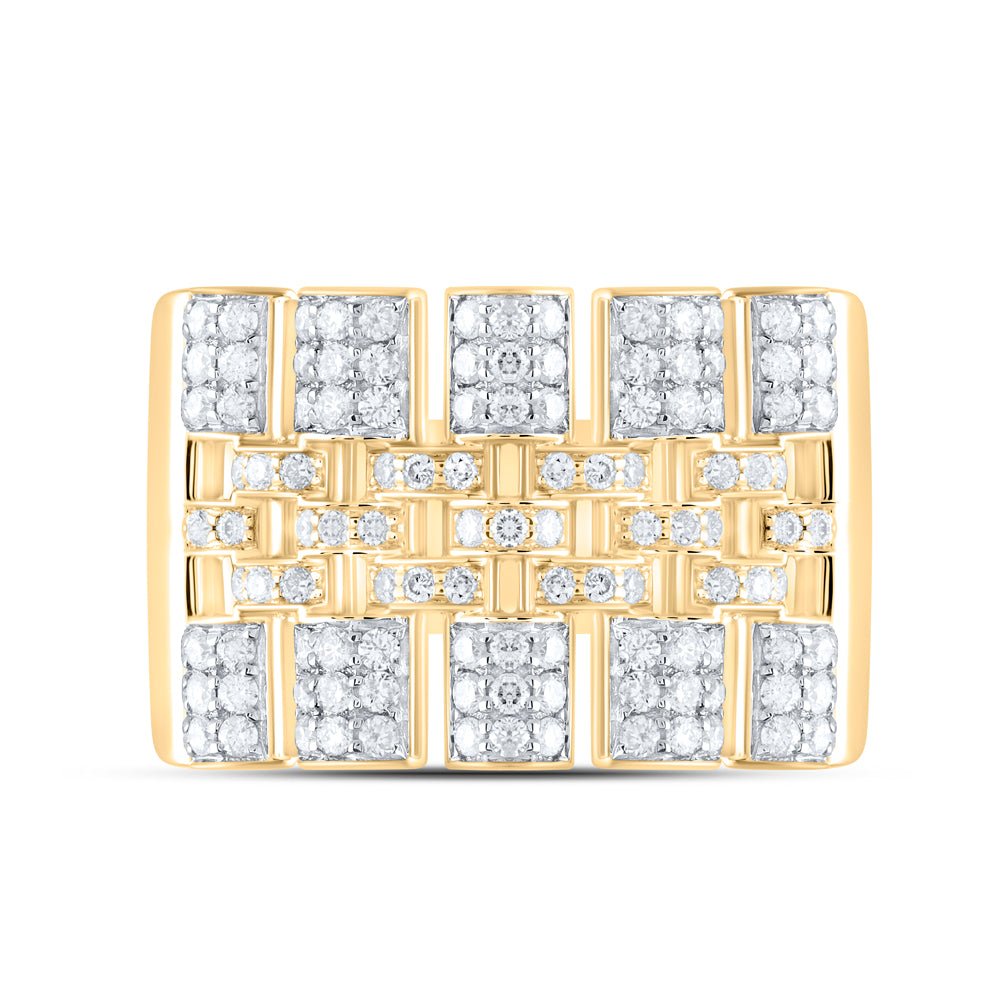 10K Yellow Gold Diamond Men's Ring 7/8 Cttw - Splendid Jewellery
