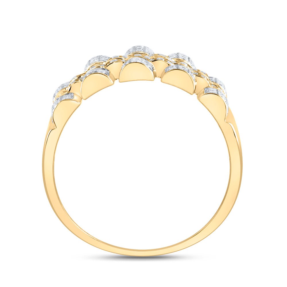 10K Yellow Gold Diamond Men's Ring 7/8 Cttw - Splendid Jewellery