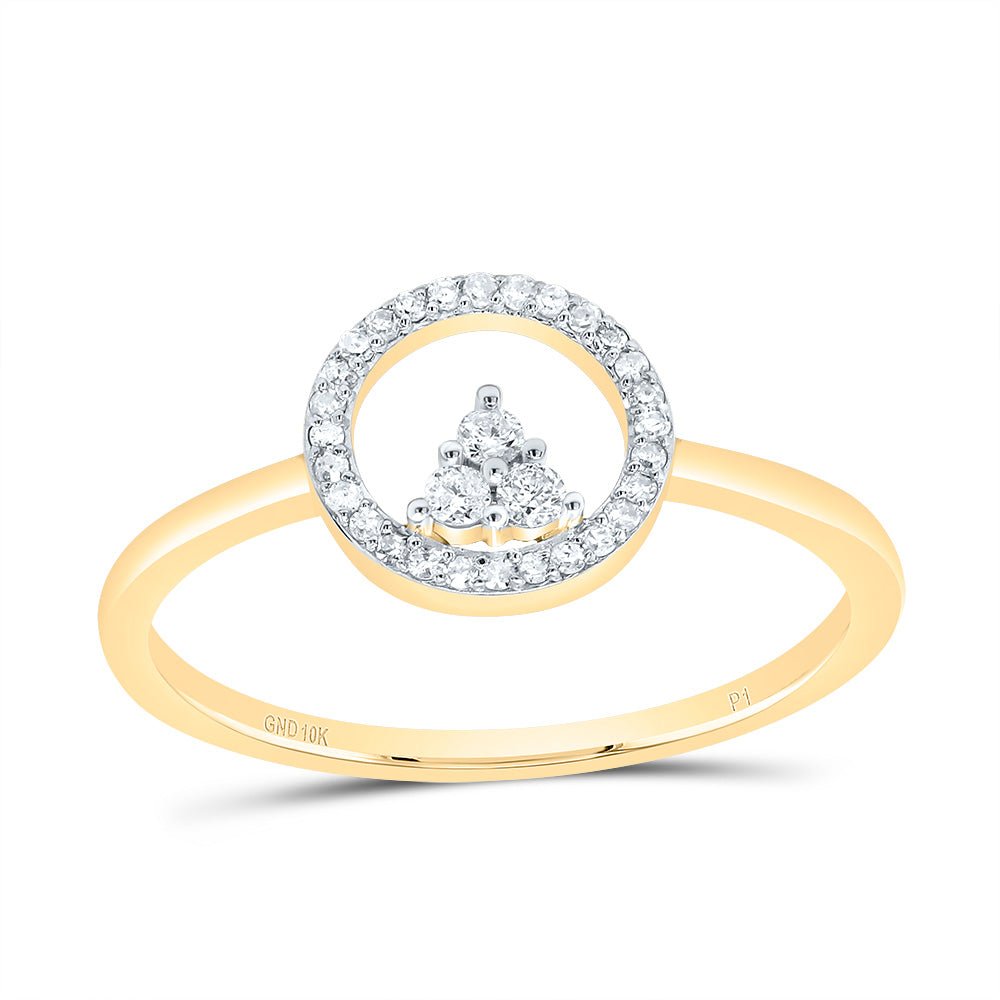 10K Yellow Gold Diamond Ring 1/8 Cttw - Splendid Jewellery
