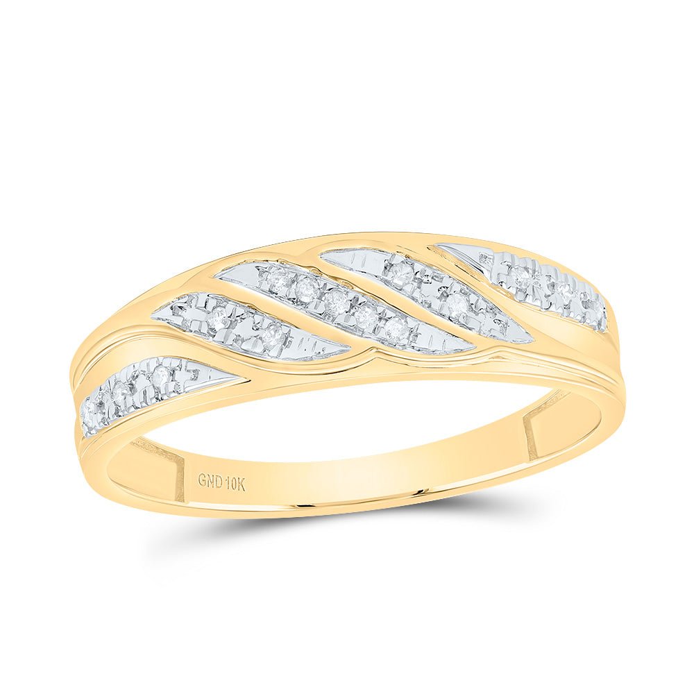10K Yellow Gold Diamond Trio Ring Set 1/3 Cttw - Splendid Jewellery