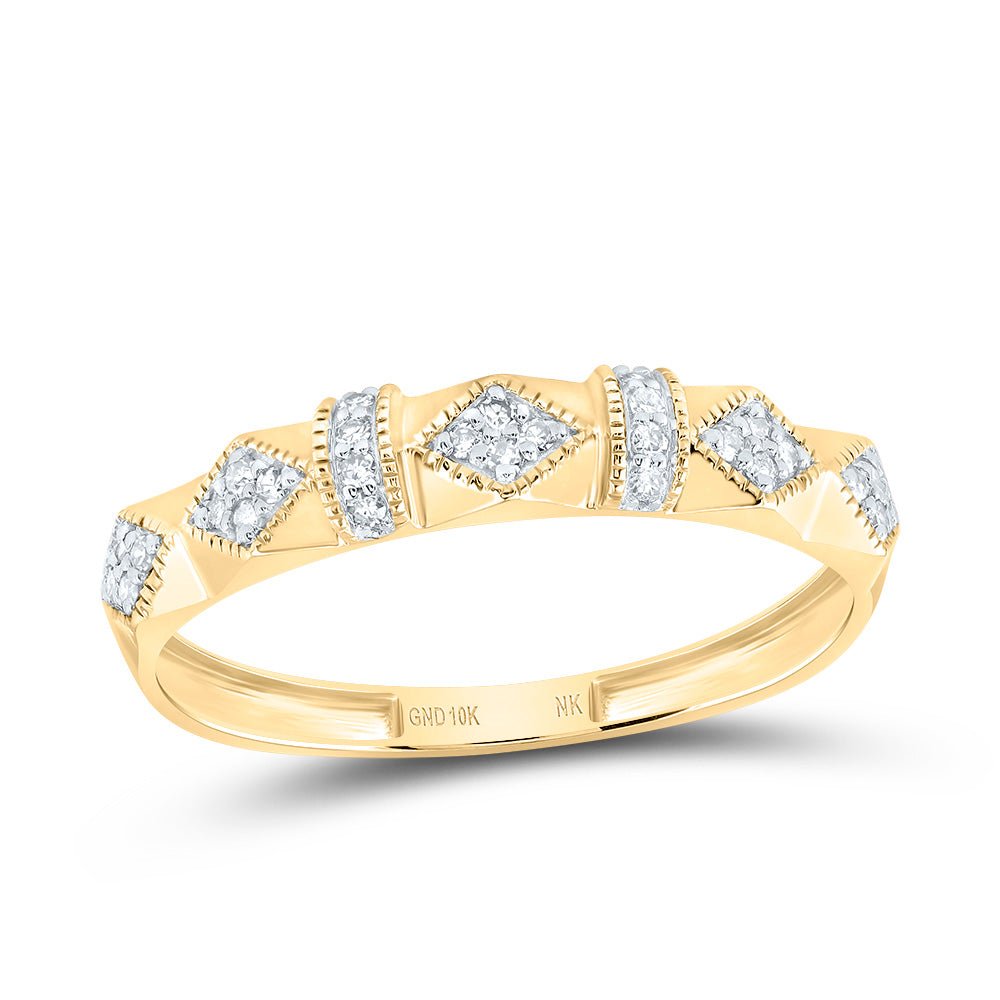 10K Yellow Gold Diamond Trio Ring Set 3/8 Cttw - Splendid Jewellery