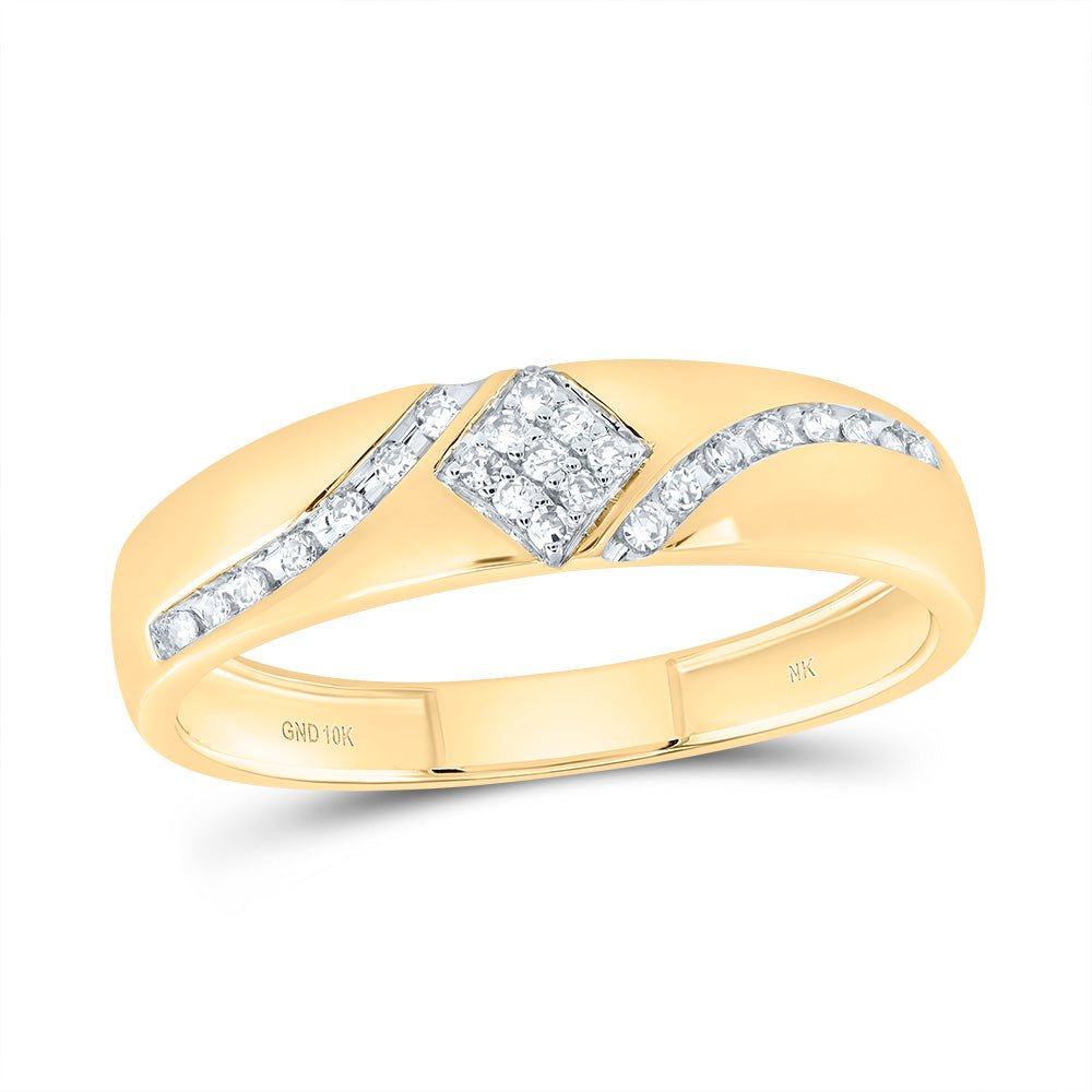 10K Yellow Gold Diamond Trio Ring Set 7/8 Cttw - Splendid Jewellery
