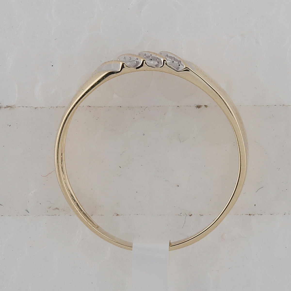 10K Yellow Gold Round Diamond Men's Channel Set Diagonal Triple Row Wedding Band - Splendid Jewellery