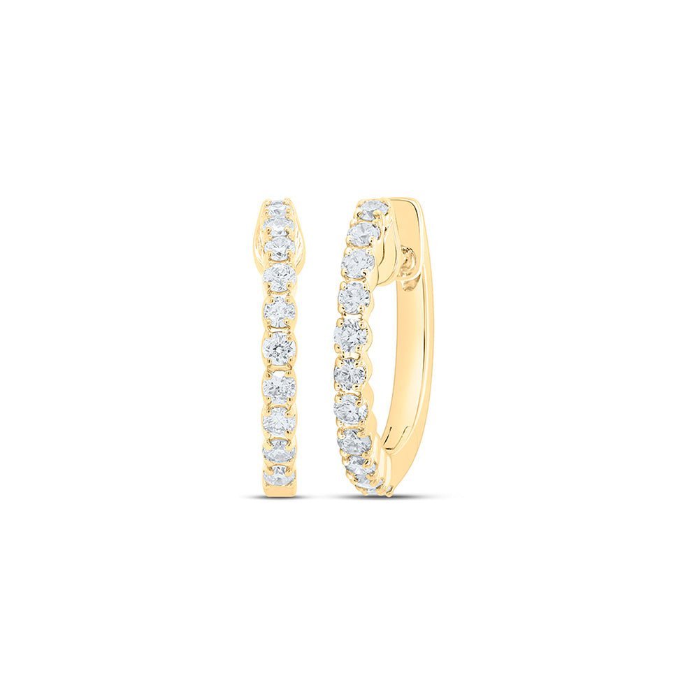10kt Golden Brilliance Diamond Hoop Earrings - Splendid Jewellery
