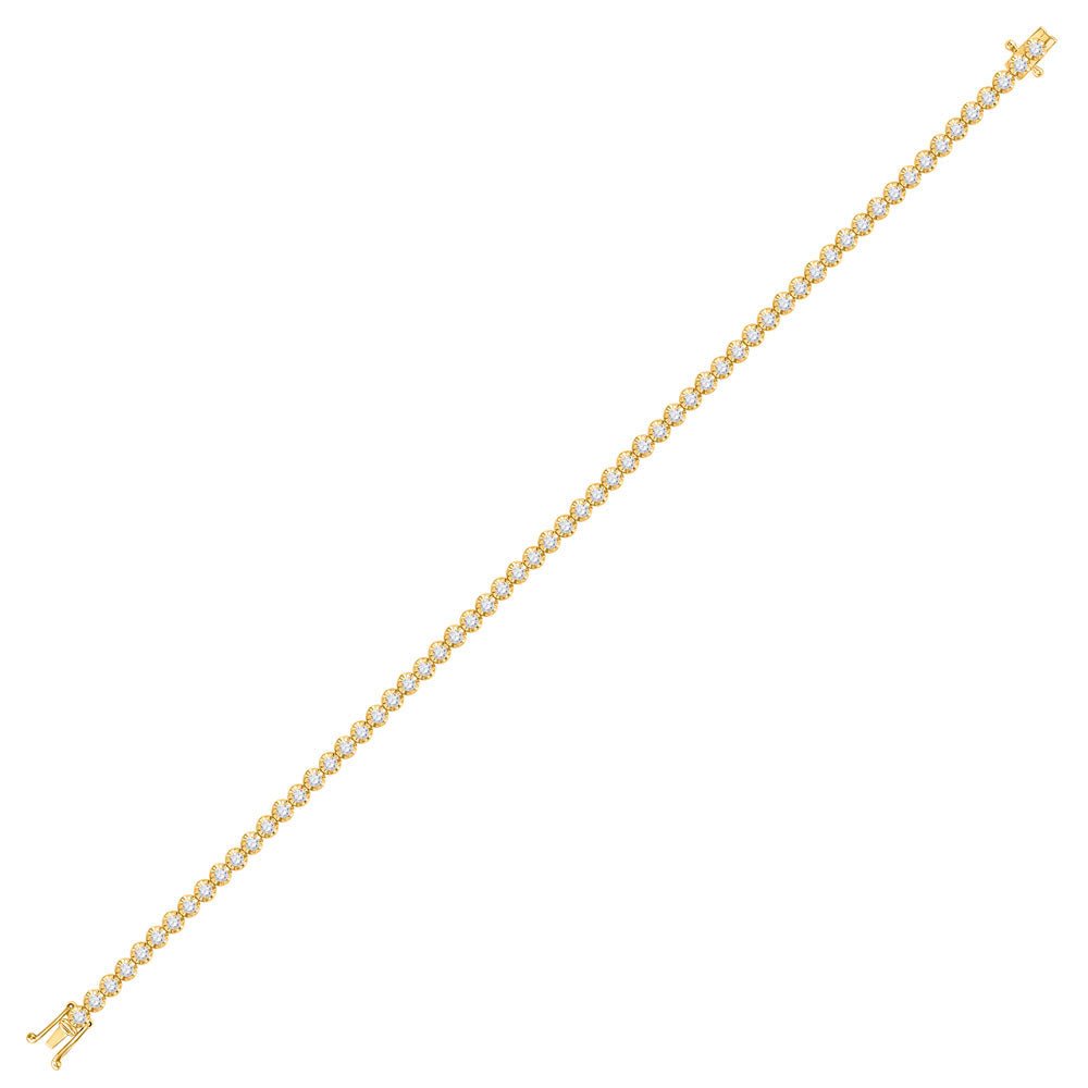 10kt Radiant Glow Diamond Tennis Bracelet - 2 Carat Total Weight in Yellow Gold - Splendid Jewellery