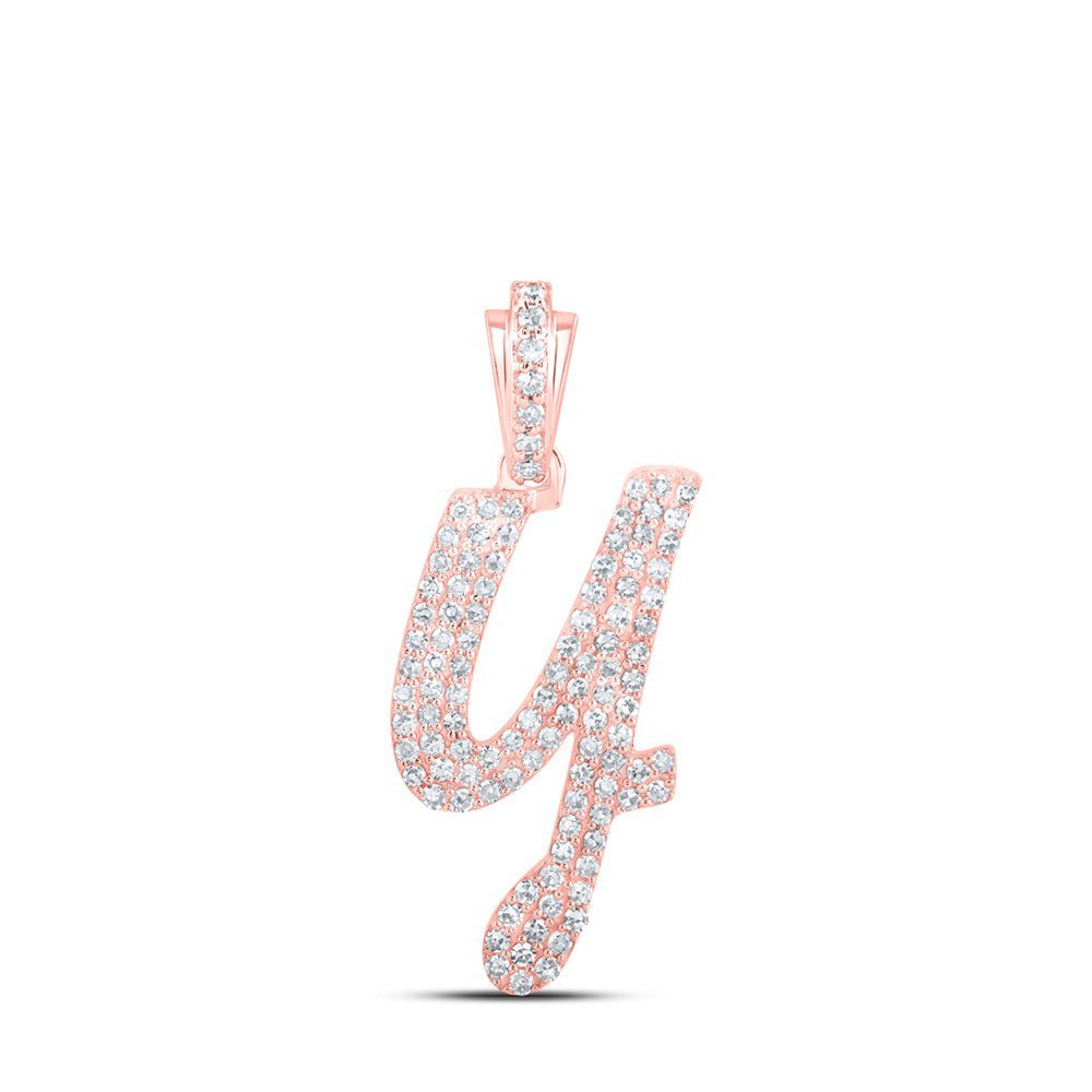 10kt Rose Gold Diamond Initial & Letter Pendant - Personalized Elegance at its Finest - Splendid Jewellery