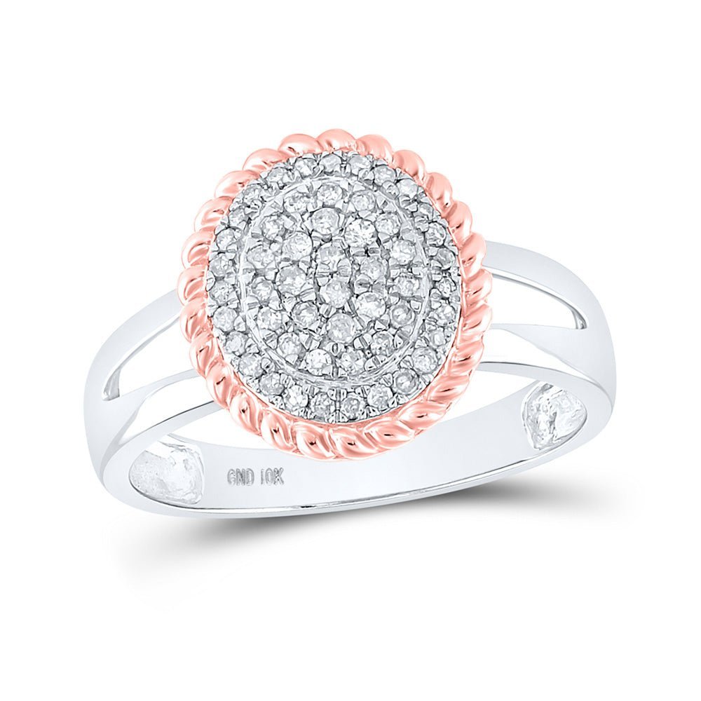 10kt Two - tone Gold Diamond Cluster Ring: A Mesmerizing Masterpiece by Splendid Jewellery - Splendid Jewellery