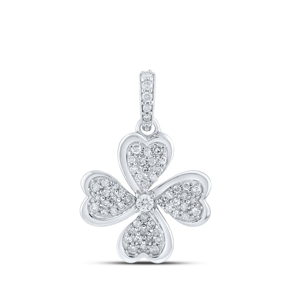 10kt White Gold Diamond Heart & Love Symbol Pendant | Splendid Jewellery - Splendid Jewellery