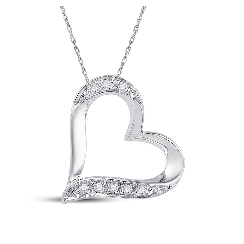 10kt White Gold Diamond Heart & Love Symbol Pendant | Splendid Jewellery's Mesmerizing Romance - Splendid Jewellery