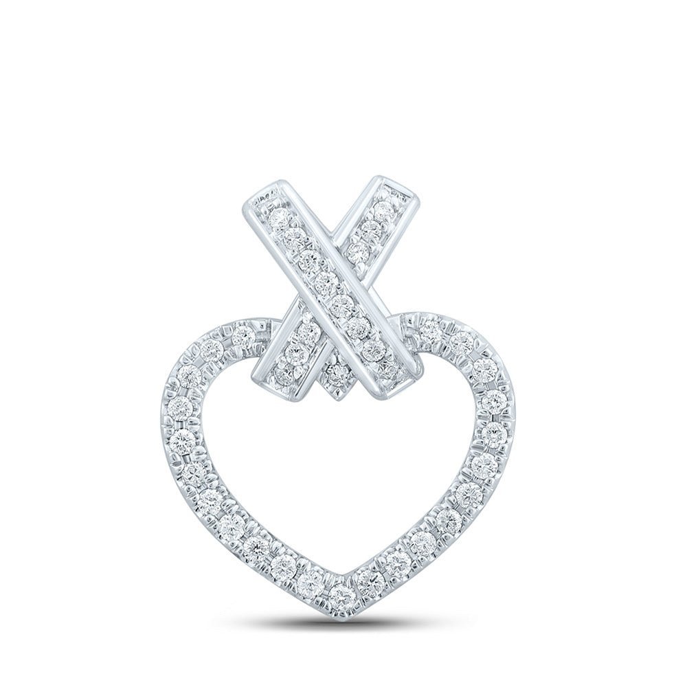 10kt White Gold Diamond Heart Pendant: A Mesmerizing Symbol of Love and Romance - Splendid Jewellery