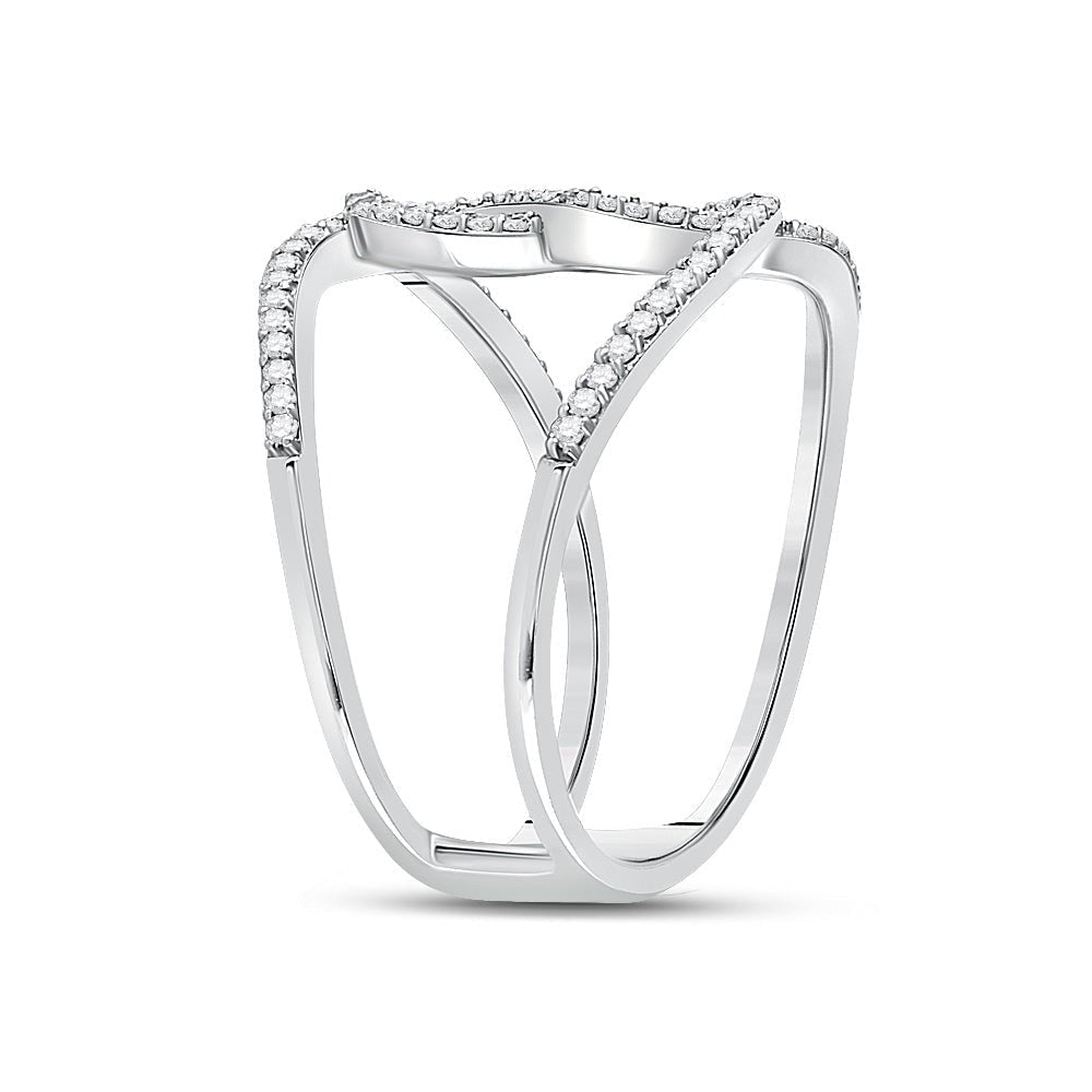 10kt White Gold Diamond Infinity Heart Ring - A Captivating Symbol of Elegance and Love - Splendid Jewellery