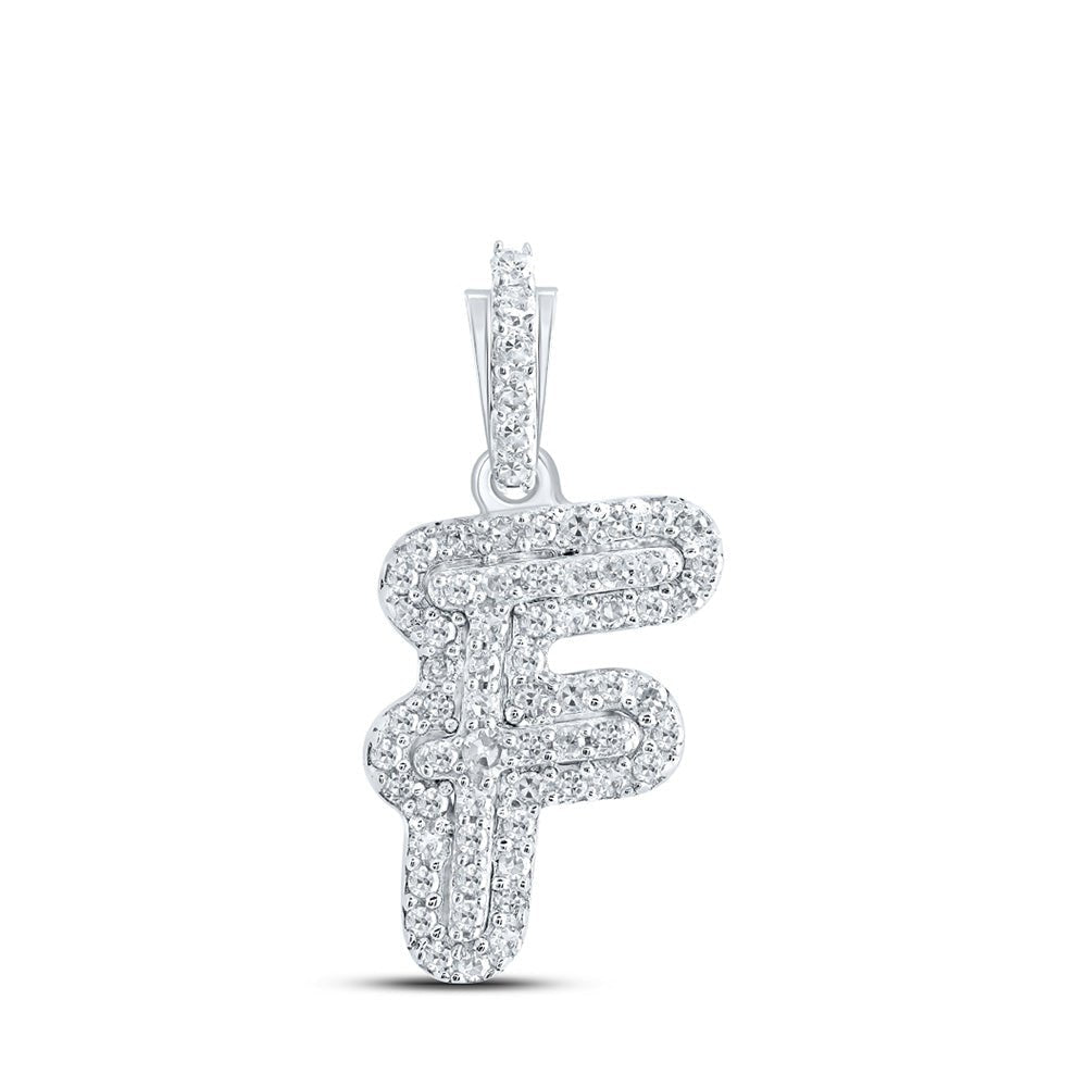 10kt White Gold Diamond Initial & Letter Pendant: A Personalized Touch of Elegance - Splendid Jewellery