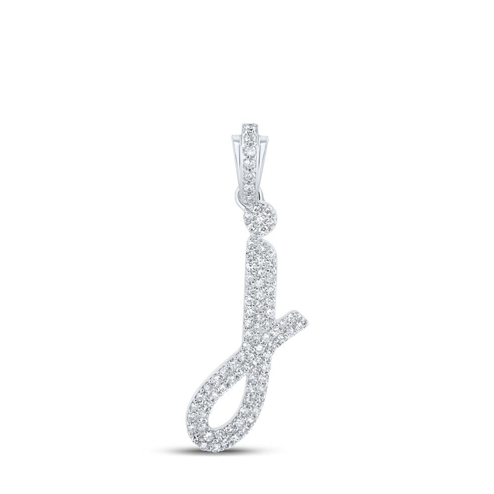 10kt White Gold Diamond Initial & Letter Pendant - Personalized Elegance and Dazzling Brilliance - Splendid Jewellery