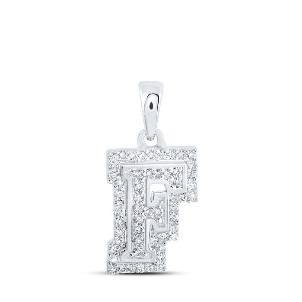 10kt White Gold Diamond Initial & Letter Pendant - Personalized Elegance and Sparkling Brilliance - Splendid Jewellery