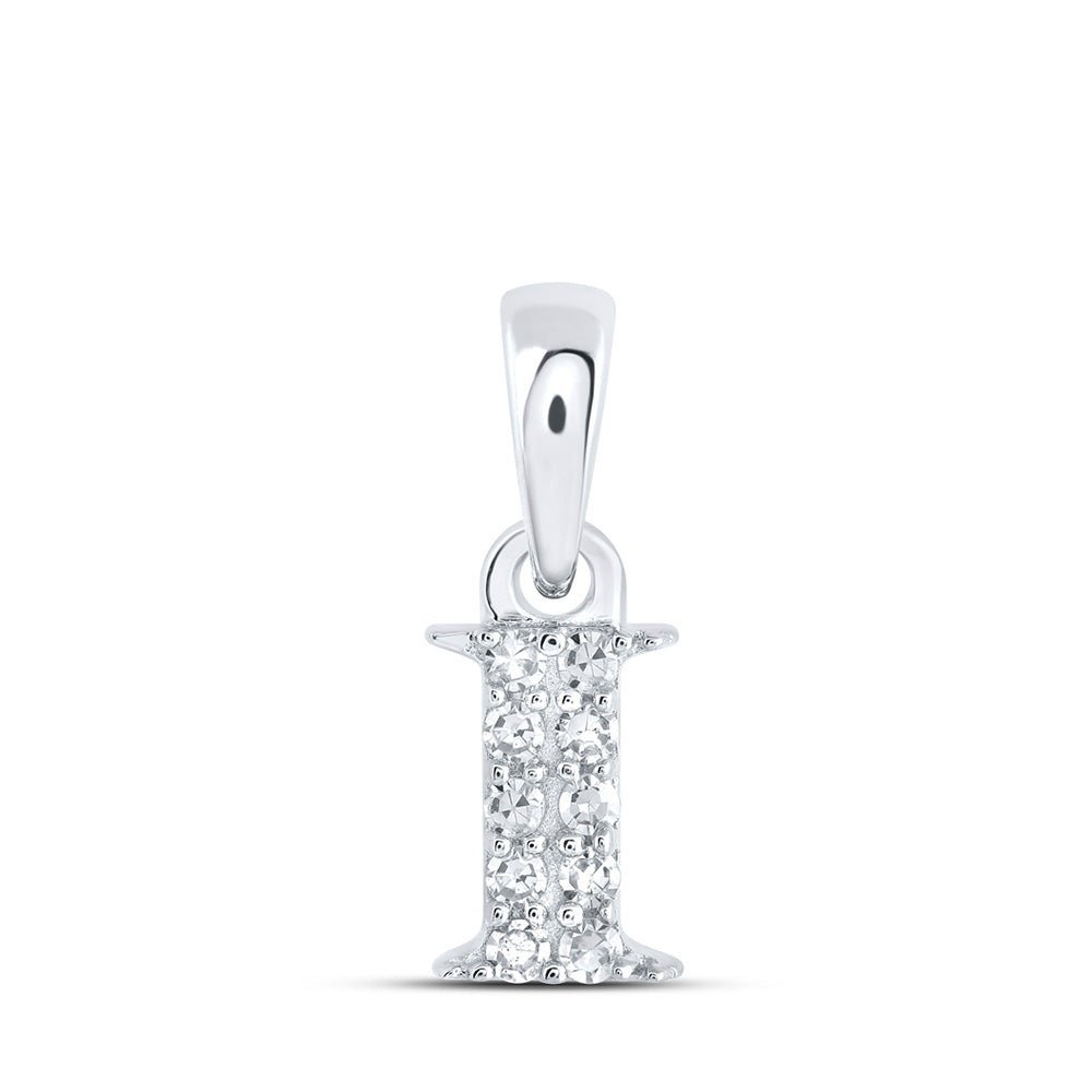 10kt White Gold Diamond Initial Pendant: A Radiant Reflection of Elegance - Splendid Jewellery