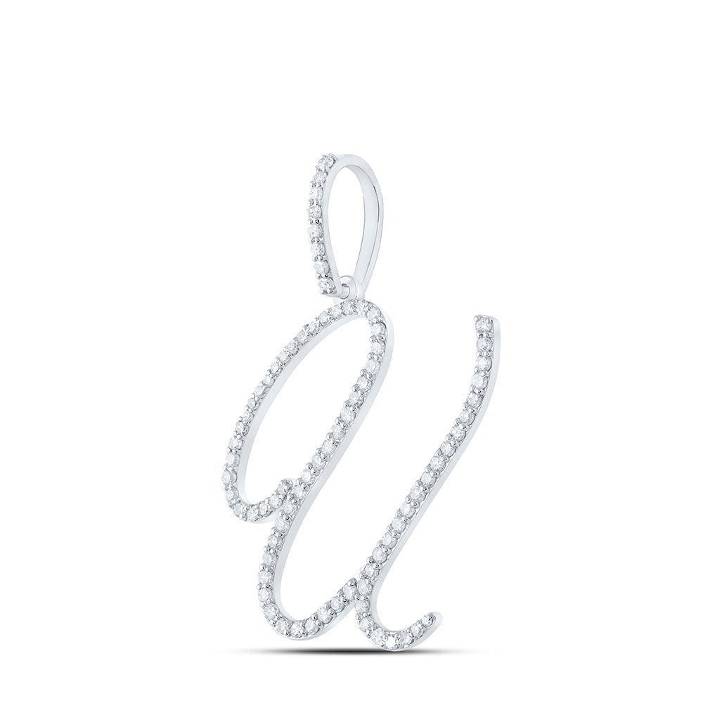 10kt White Gold Diamond Initial Pendant - Personalized Elegance and Brilliance - Splendid Jewellery