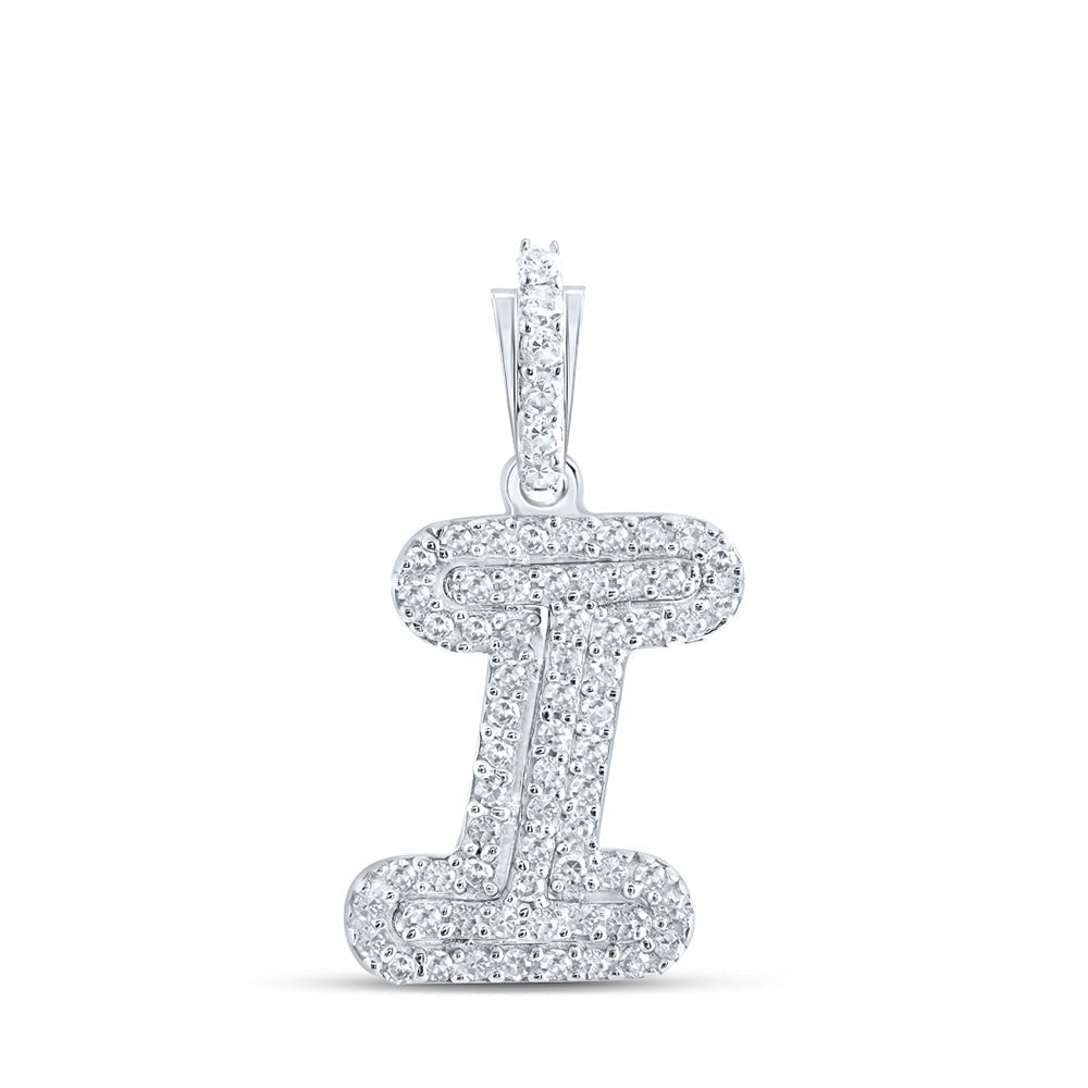 10kt White Gold Diamond Initial Pendant: Personalized Elegance in Every Letter - Splendid Jewellery