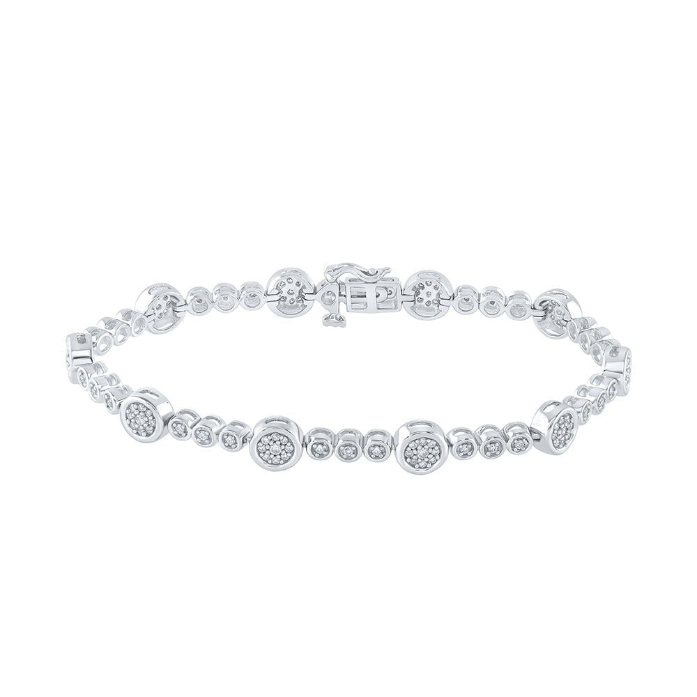 10kt White Gold Sparkling Diamond Fashion Bracelet - 1 Cttw | Splendid Jewellery - Splendid Jewellery
