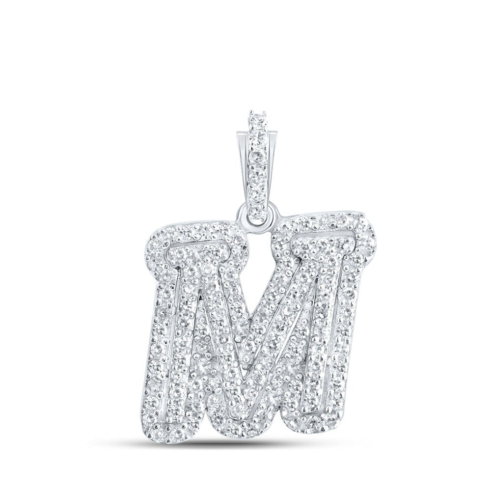 10kt White Gold Sparkling Diamond Initial & Letter Pendant - Splendid Jewellery