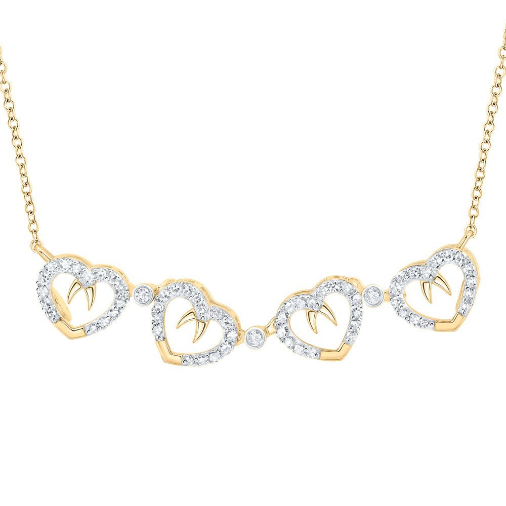 10kt Yellow Gold Diamond Heart Pendant Necklace | Splendid Romance - Splendid Jewellery
