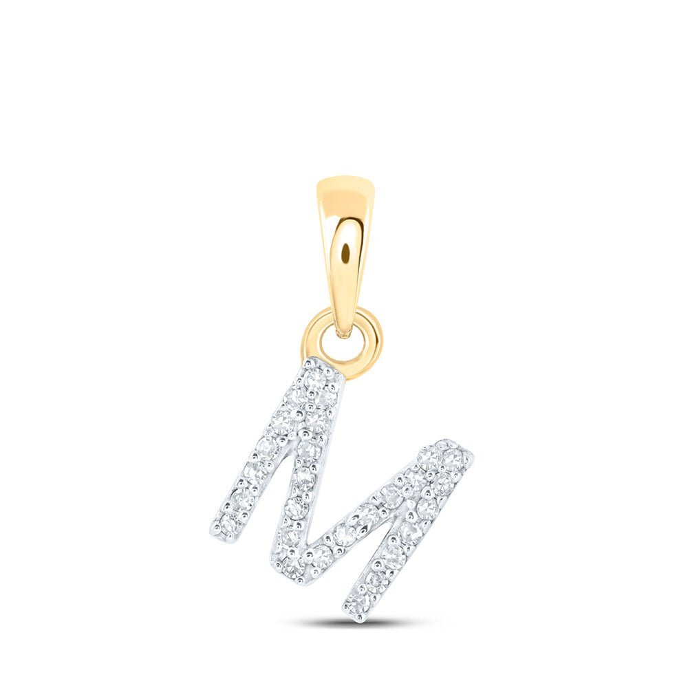 10kt Yellow Gold Diamond Initial & Letter Pendant - A Personalized Symbol of Elegance and Connection - Splendid Jewellery