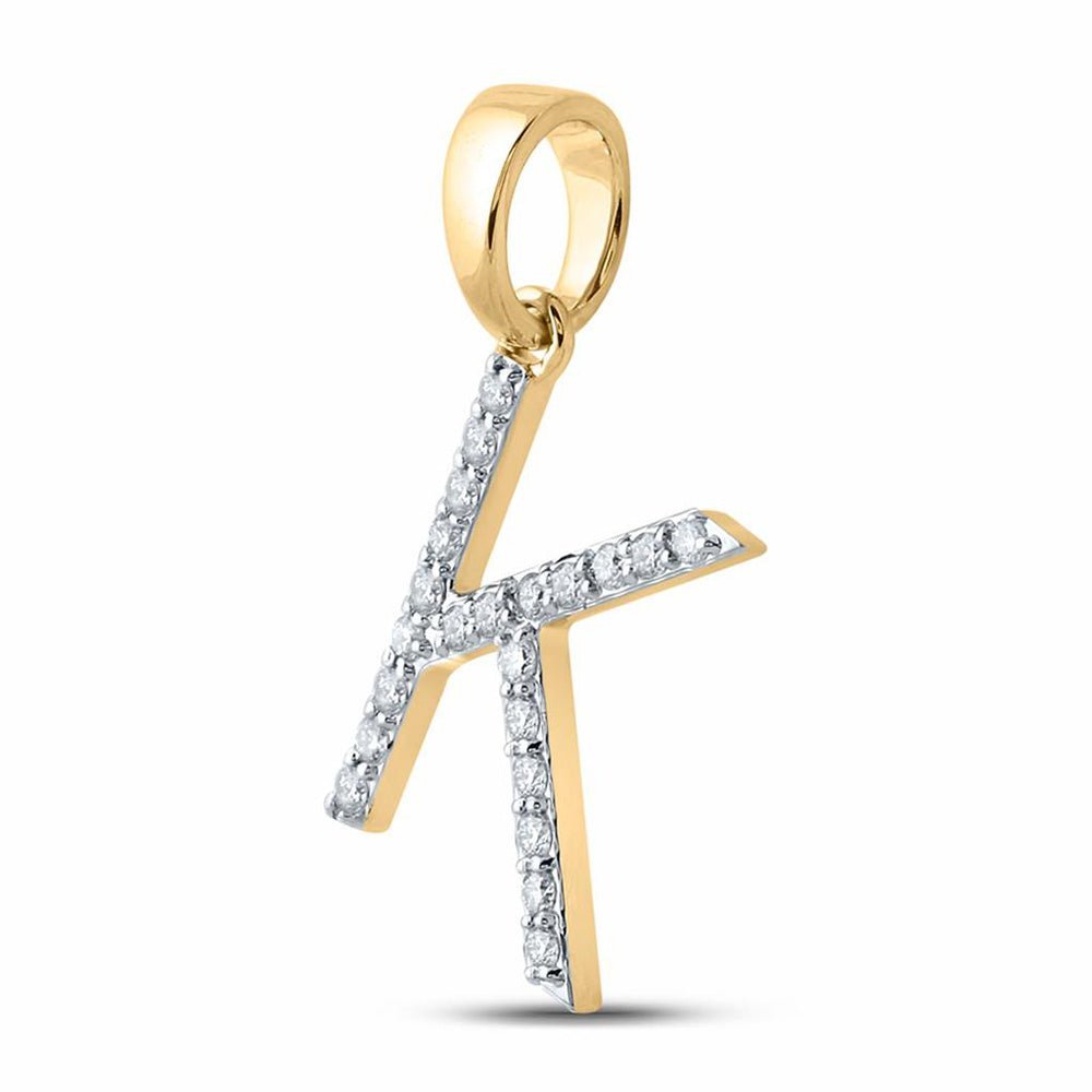 10kt Yellow Gold Diamond Initial & Letter Pendant - A Radiant Expression of Individuality and Elegance - Splendid Jewellery