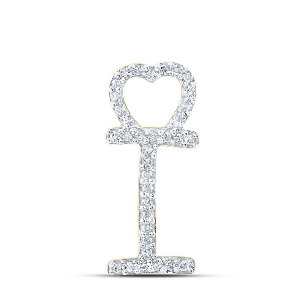 10kt Yellow Gold Diamond Initial & Letter Pendant: A Sparkling Expression of Love - Splendid Jewellery