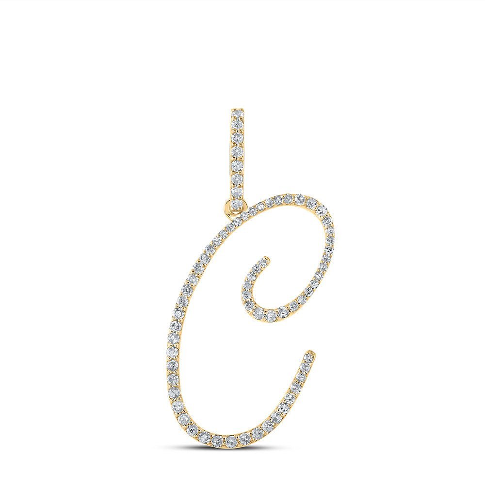 10kt Yellow Gold Diamond Initial & Letter Pendant - Personalized Brilliance - Splendid Jewellery