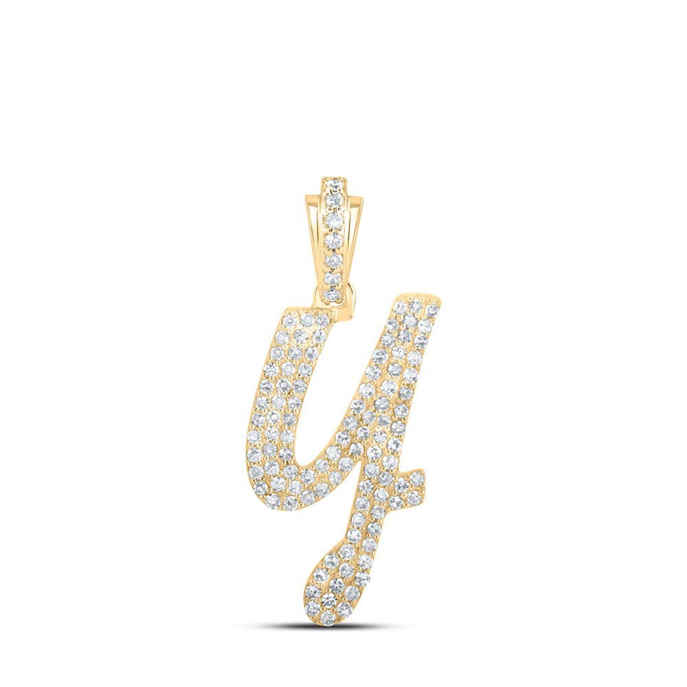 10kt Yellow Gold Diamond Initial & Letter Pendant - Personalized Elegance - Splendid Jewellery