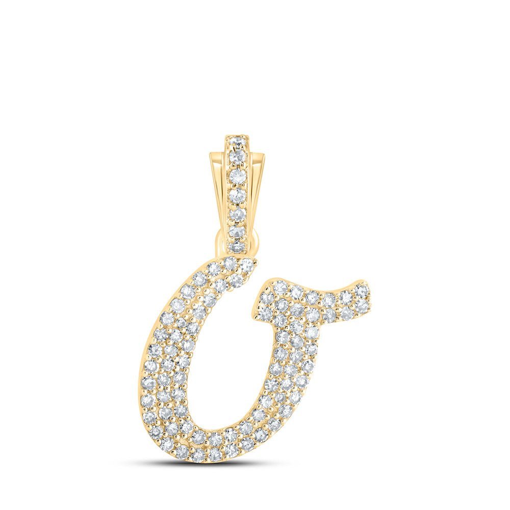 10kt Yellow Gold Diamond Initial & Letter Pendant - Personalized Elegance Sparkling with Brilliance - Splendid Jewellery