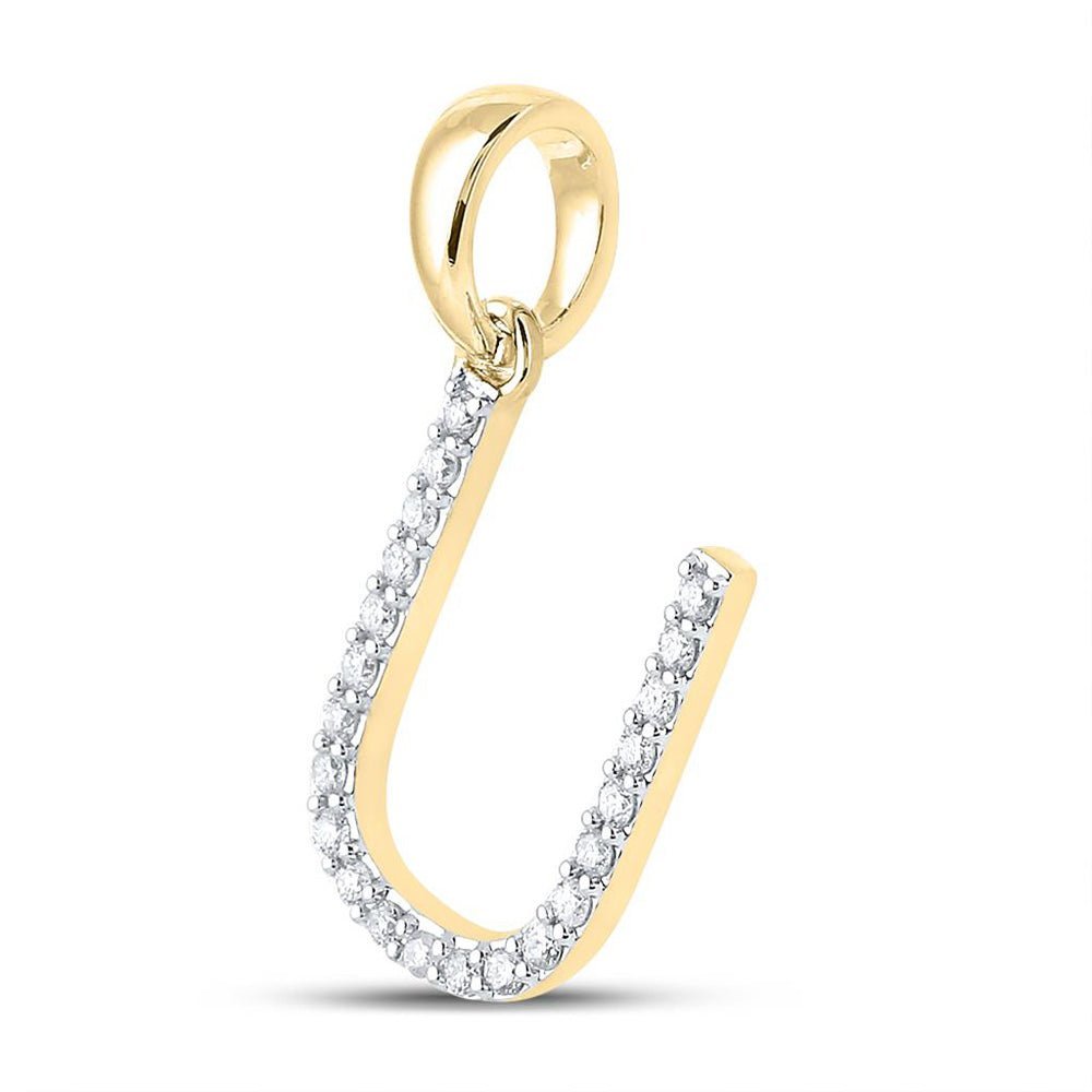 10kt Yellow Gold Diamond Initial Necklace - Personalize Your Style! - Splendid Jewellery