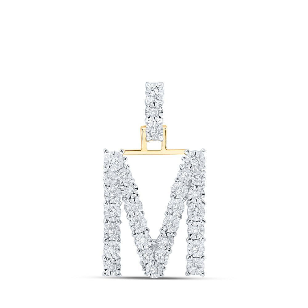 10kt Yellow Gold Diamond Initial Pendant - Personalized Elegance - Splendid Jewellery