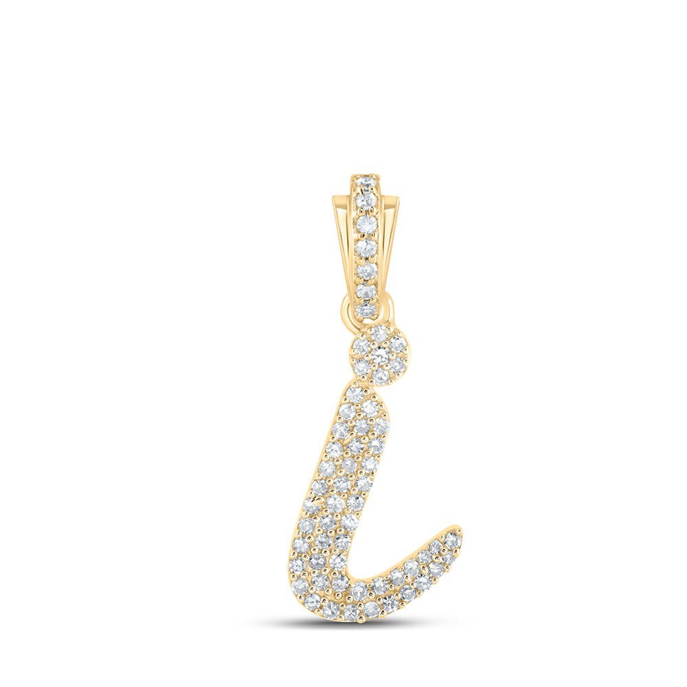 10kt Yellow Gold Diamond Initial Pendant - Personalized Elegance - Splendid Jewellery
