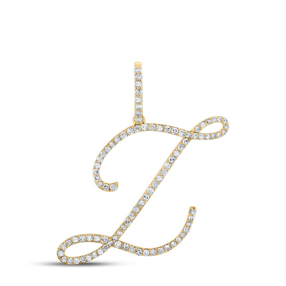10kt Yellow Gold Diamond Initial Pendant - Personalized Elegance - Splendid Jewellery