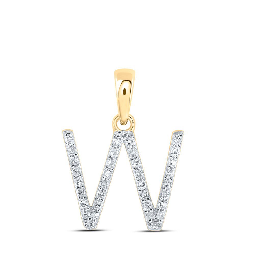 10kt Yellow Gold Diamond Initial Pendant: Personalized Elegance and Dazzling Brilliance - Splendid Jewellery