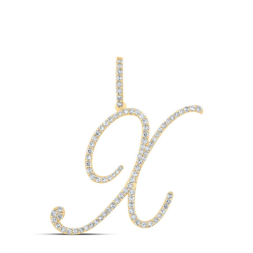 10kt Yellow Gold Diamond Initial Pendant - Personalized Elegance and Dazzling Brilliance - Splendid Jewellery