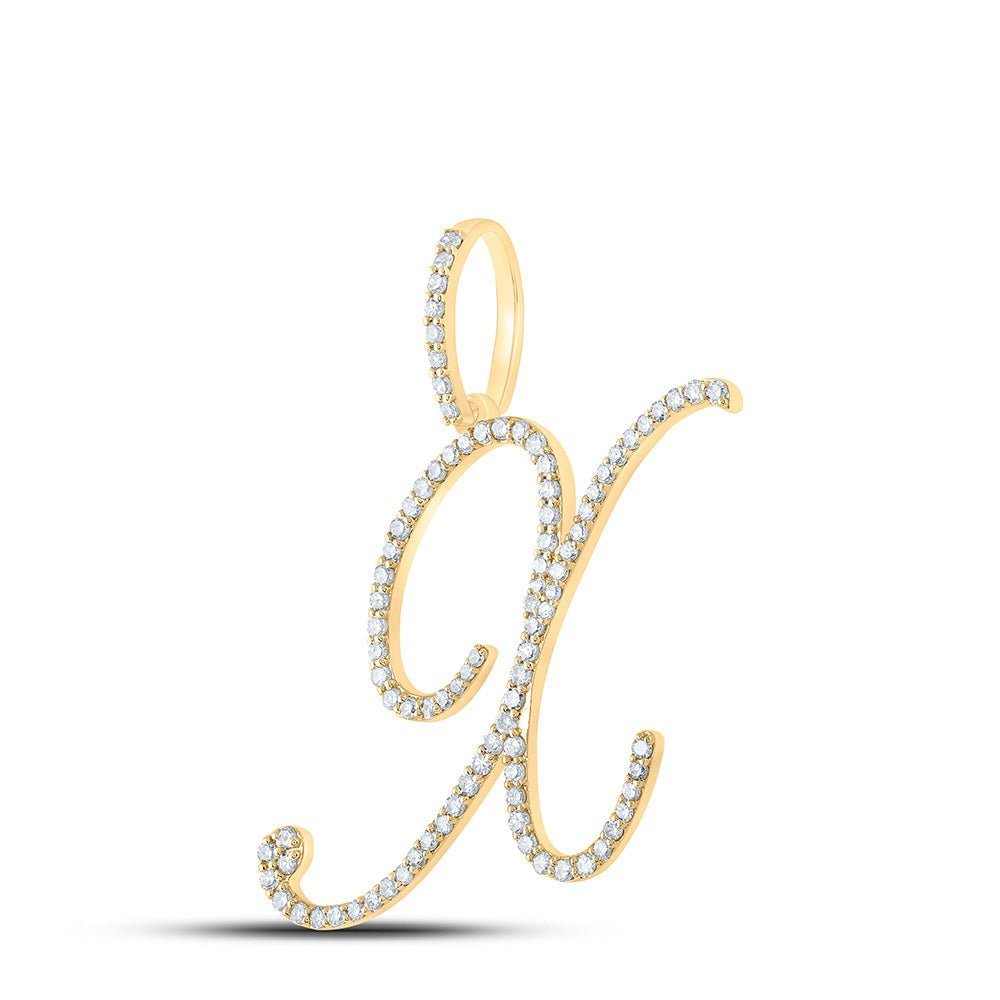 10kt Yellow Gold Diamond Initial Pendant - Personalized Elegance and Dazzling Brilliance - Splendid Jewellery