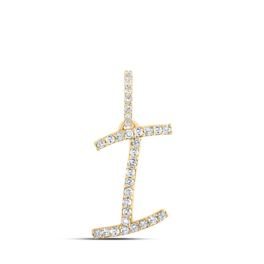 10kt Yellow Gold Diamond Initial Pendant - Personalized Elegance and Timeless Glamour - Splendid Jewellery