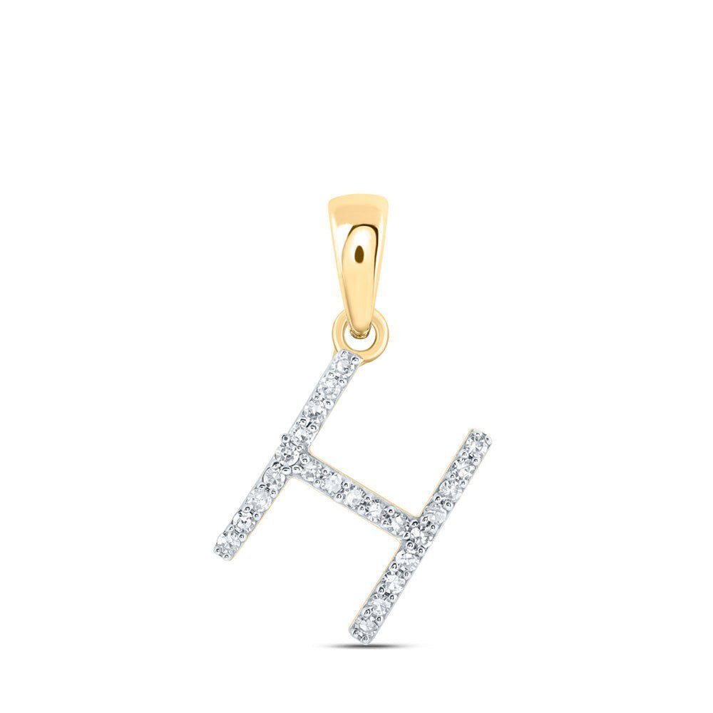 10kt Yellow Gold Diamond Initial Pendant | Personalized Elegance Collection - Splendid Jewellery